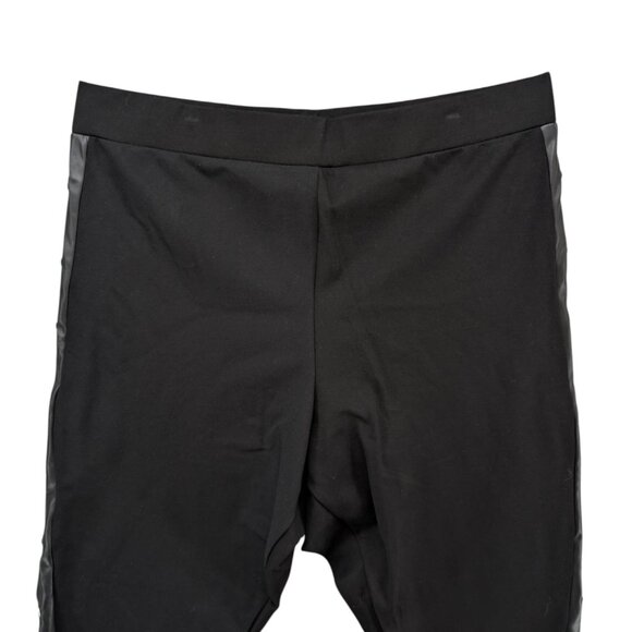 Fashion To Figure Button Ponte Leggings Womens Black Stretch High Rise Size 2X - Picture 3 of 10